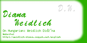 diana weidlich business card